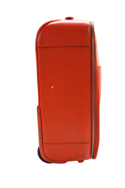 Louis Vuitton Unisex Pegase 50 Zipper Closure Solid Rolling Suitcase Orange
