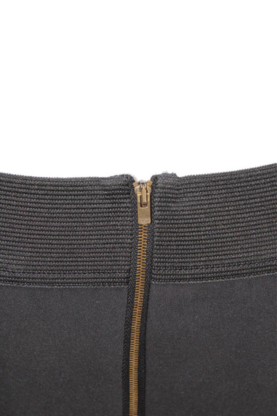 Stella McCartney Womens Solid High Rise Elastic Waist Pants Black Size 38