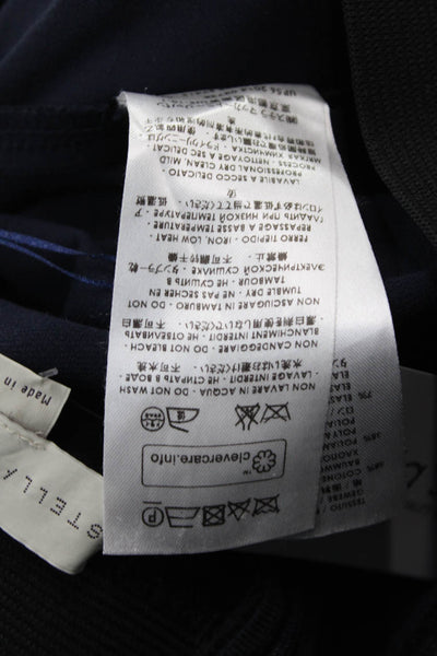 Stella McCartney Womens Pull On Elastic Waist Ankle Zip Pants Blue Size 38