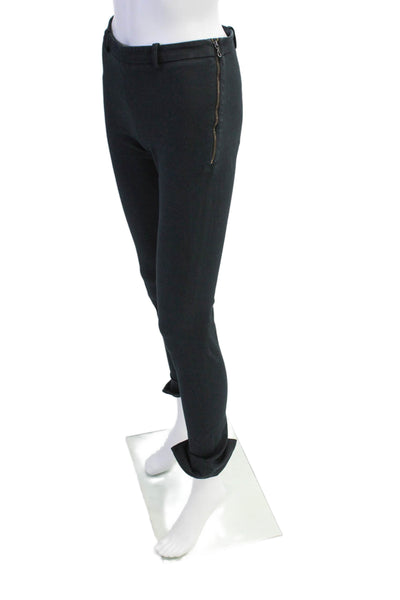 Roland Mouret Womens Flat Front Pull On Zip Up Slim Fit Pants Black Size 4
