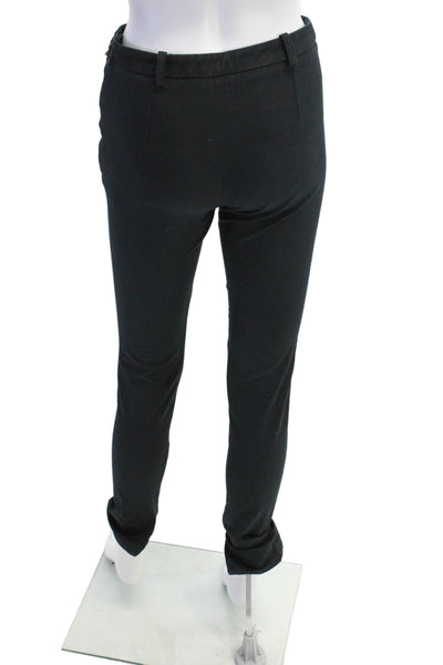 Roland Mouret Womens Flat Front Pull On Zip Up Slim Fit Pants Black Size 4