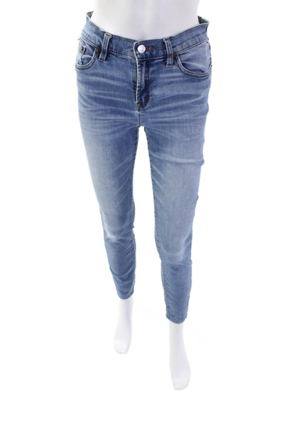J Crew Womens Lookout High Rise Skinny Leg Jeans Blue Cotton Size 26