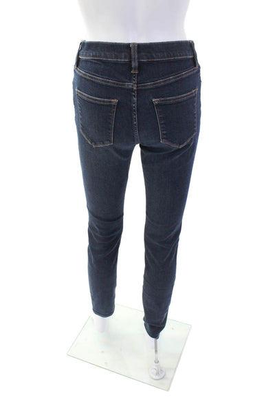 J Crew Womens High Rise Skinny Leg Dark Wash Jeans Blue Cotton Size 26