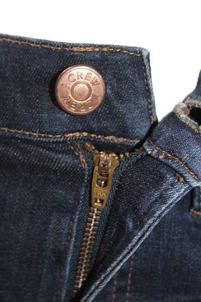 J Crew Womens High Rise Skinny Leg Dark Wash Jeans Blue Cotton Size 26