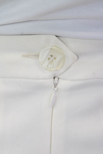 Mason Womens Pleated Front Asymmetrical Mini Skirt White Size 6