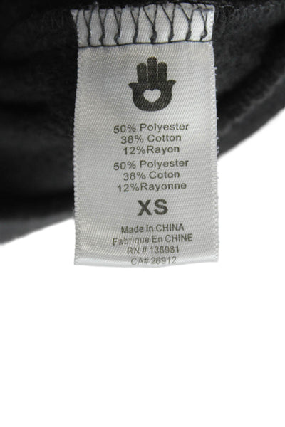 Spiritual Gangster Womens Cotton Long Sleeve Round Neck Knit Top Gray XS