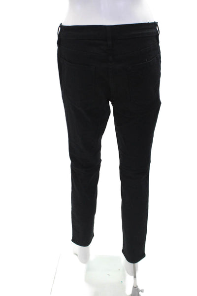 Frame Denim Womens Le Skinny de Jeanne Crop Mid-Rise Jeans Black Size 28
