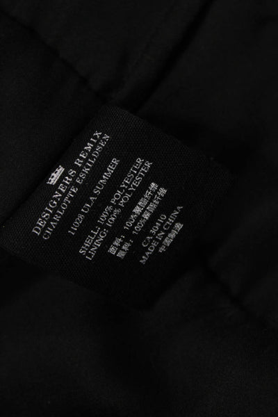 Designers Remix Charlotte Eskilden Womens Sleeveless Ruffle Dress Black Size 34