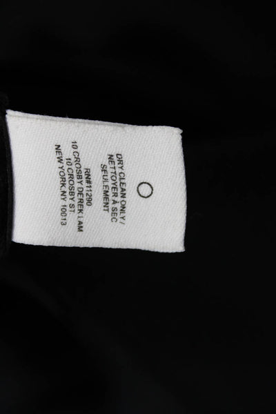 10 Crosby Derek Lam Womens Mesh Back Sleeveless V-Neck Blouse Black Size 0