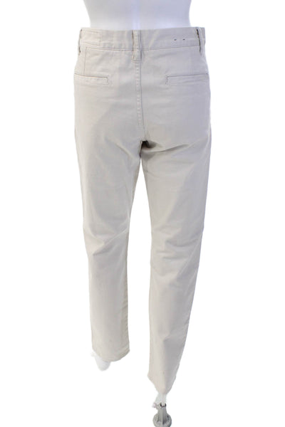 Allsaints Womens Stove Fit Straight Leg Skinny Button Fly Pants Beige Size 32