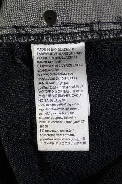 Calvin Klein Womens Cotton Body Fit Straight Leg Zip Fly Pants Blue Size 34