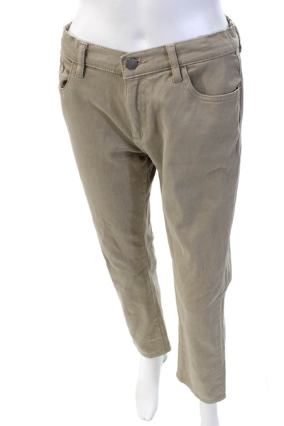 DL1961 Womens Cotton DL Twill Brady Slim Fit Zip Fly Pants Beige Size 16
