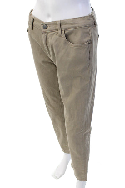 DL1961 Womens Cotton DL Twill Brady Slim Fit Zip Fly Pants Beige Size 16