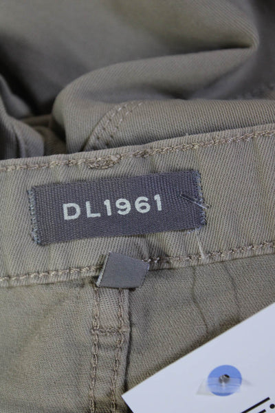 DL1961 Womens Cotton DL Twill Brady Slim Fit Zip Fly Pants Beige Size 16