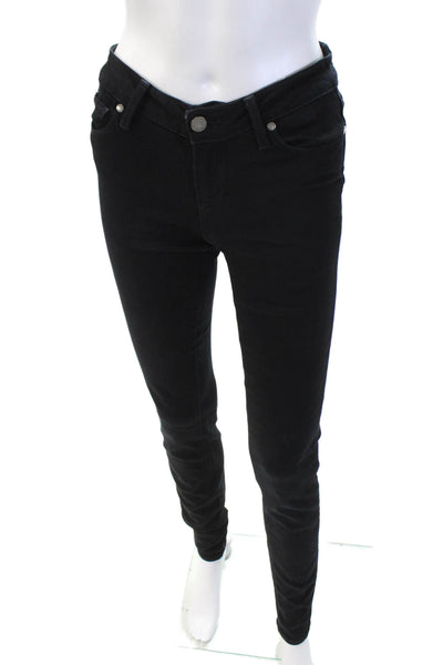 Paige Womens Cotton Blend Classic Skinny Fit Zip Fly Jeans Navy Blue Size 26