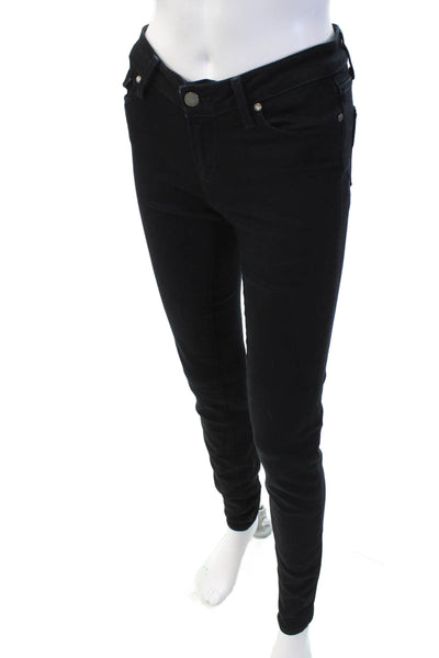 Paige Womens Cotton Blend Classic Skinny Fit Zip Fly Jeans Navy Blue Size 26