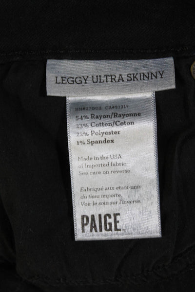 Paige Womens Cotton Blend Classic Skinny Fit Zip Fly Jeans Navy Blue Size 26