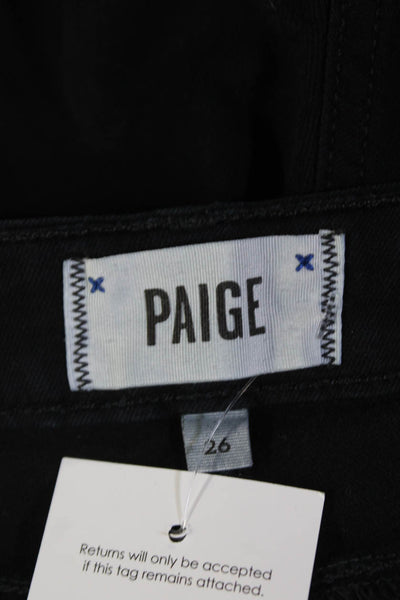 Paige Womens Cotton Blend Classic Skinny Fit Zip Fly Jeans Navy Blue Size 26