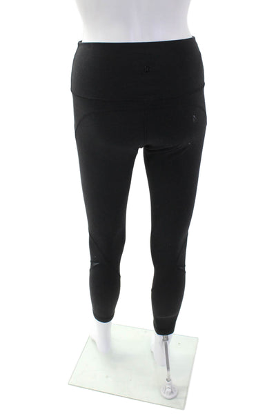 Lululemon Womens Textured Lined Fitted Ankle Crop Athletic Leggings Black Size S