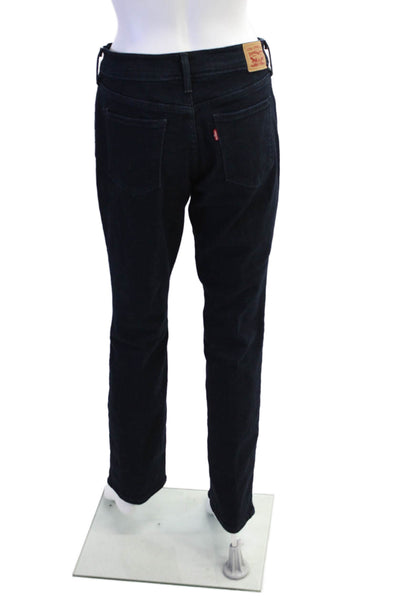 Levis Womens Cotton Zip Button Straight Leg Denim Jeans Blue Size EUR 27