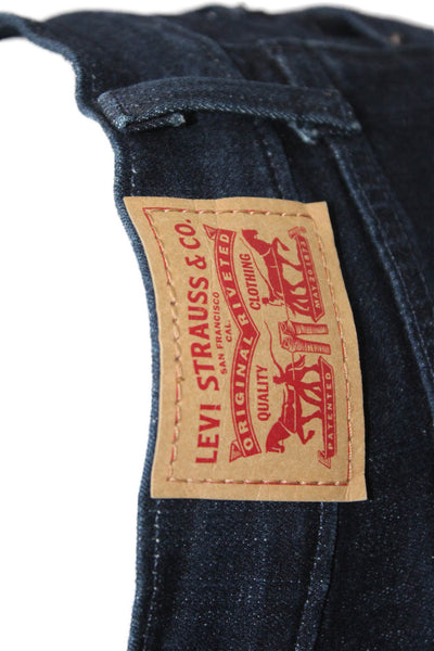 Levis Womens Cotton Zip Button Straight Leg Denim Jeans Blue Size EUR 27