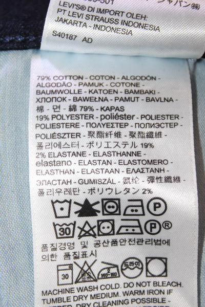 Levis Womens Cotton Zip Button Straight Leg Denim Jeans Blue Size EUR 27