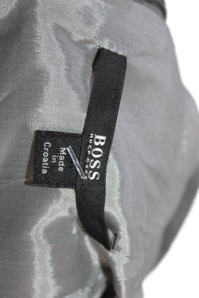 Boss Hugo Boss Womens Cotton Short Sleeve V-neck Lined Short Dress Gray Size S