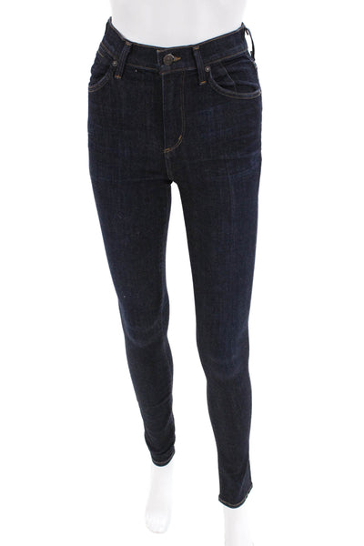 Citizens of Humanity Womens Cotton Mid Rise Pocketed Skinny Jeans Blue Size 24