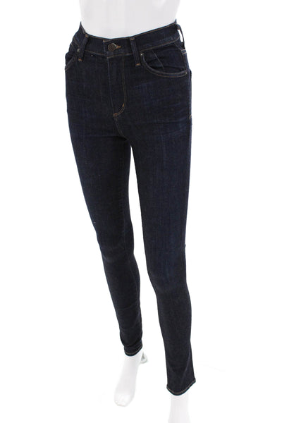 Citizens of Humanity Womens Cotton Mid Rise Pocketed Skinny Jeans Blue Size 24