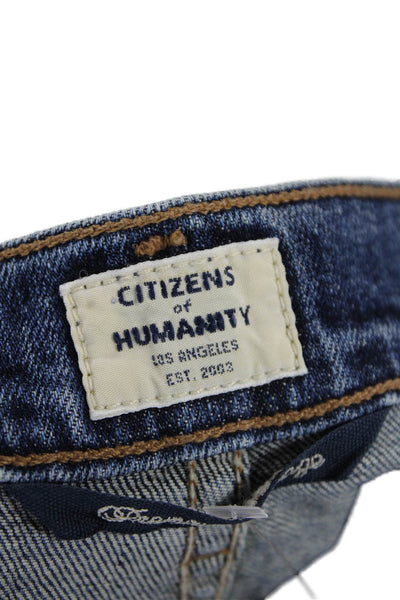 Citizens of Humanity Womens Cotton Distressed Knee Detail Jeans Blue Size 24