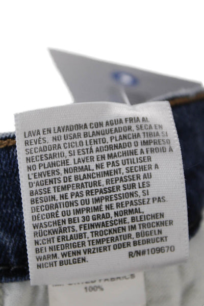 Citizens of Humanity Womens Cotton Distressed Detail Skinny Jeans Blue Size 25