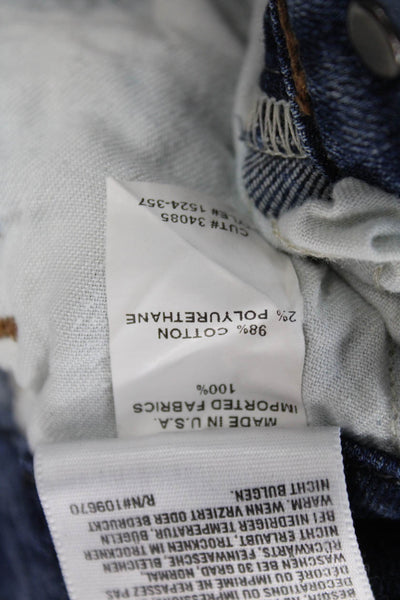 Citizens of Humanity Womens Cotton Distressed Detail Skinny Jeans Blue Size 25