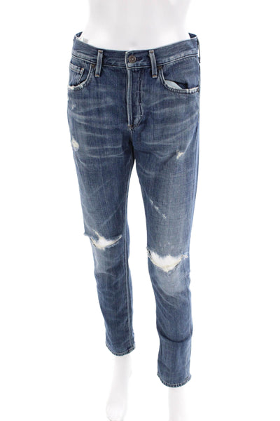 Citizens of Humanity Womens Cotton Pocketed Distressed Detail Jeans Blue Size 23