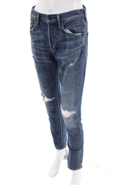 Citizens of Humanity Womens Cotton Pocketed Distressed Detail Jeans Blue Size 23