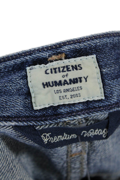Citizens of Humanity Womens Cotton Pocketed Distressed Detail Jeans Blue Size 23