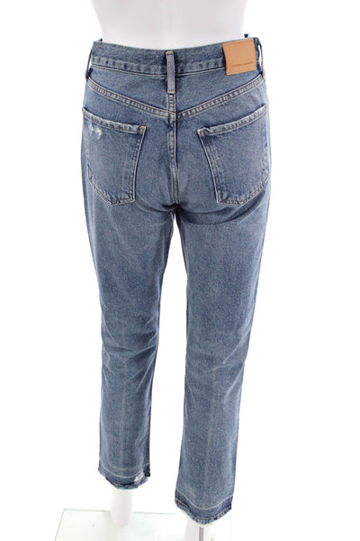 Citizens of Humanity Womens Cotton Distressed Detail Buttoned Jeans Blue Size 24