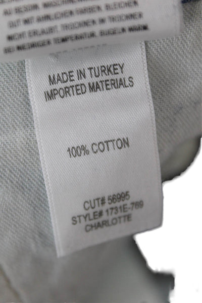 Citizens of Humanity Womens Cotton Distressed Detail Buttoned Jeans Blue Size 24