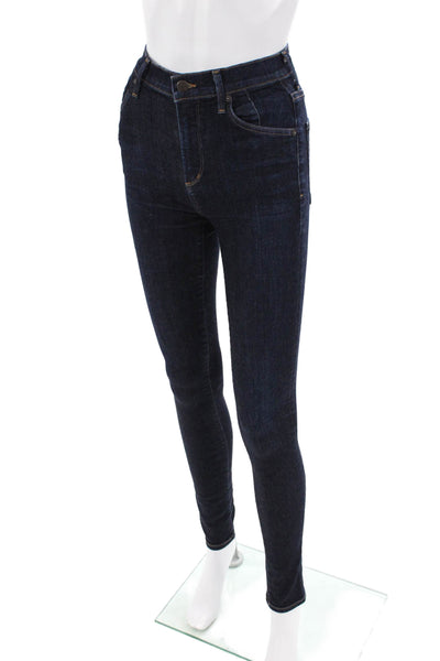 Citizens of Humanity Womens Cotton Pocketed Skinny Jeans Dark Blue Size 24