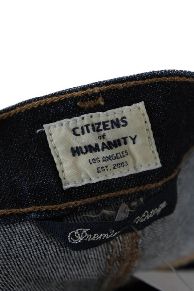 Citizens of Humanity Womens Cotton Pocketed Skinny Jeans Dark Blue Size 24