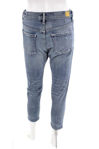 Citizens of Humanity Womens Cotton Distressed Patch Detail Jeans Blue Size 24