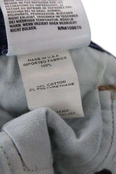 Citizens of Humanity Womens Cotton Distressed Patch Detail Jeans Blue Size 24