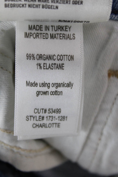 Citizens of Humanity Womens Cotton High Rise Distressed Jeans Blue Size 24
