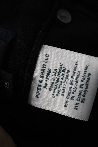 Veronica Beard Womens Cotton Zip Button Straight Leg Casual Jeans Black Size EUR