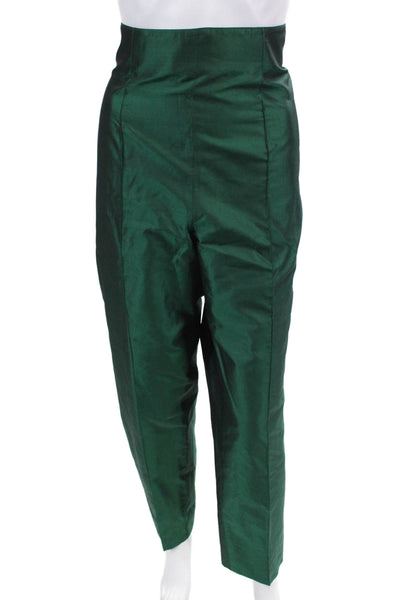 Carlisle Mens Textured Zip Straight Leg Lined Dress Pants Green Size 12