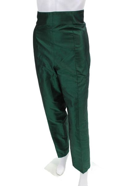 Carlisle Mens Textured Zip Straight Leg Lined Dress Pants Green Size 12