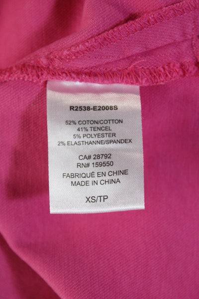 Renuar Womens Cotton Zippered A-Line Denim Mini Skirt Solid Pink Size M