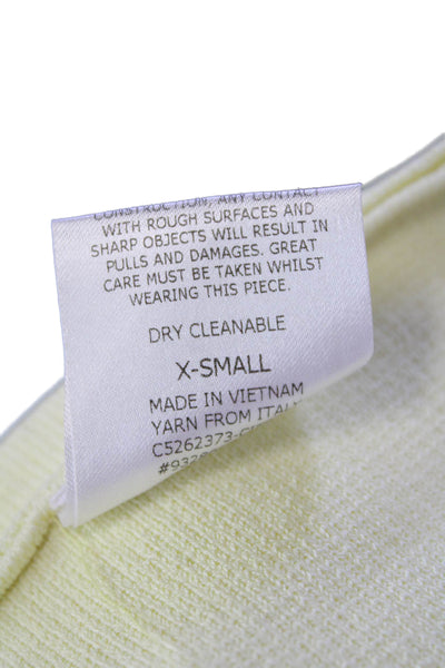 Scanlan Theodore Womens Stretch Zippered Mini A-Line Skirt Yellow Size XS