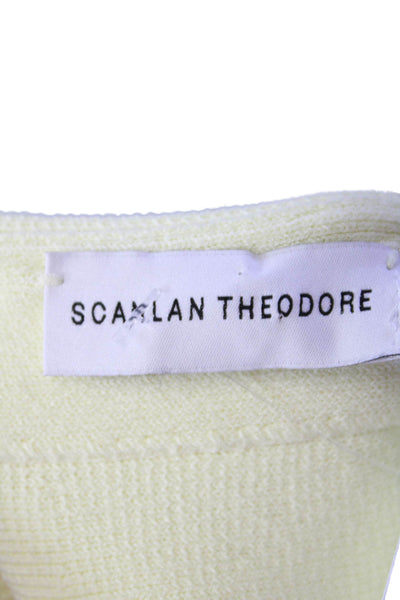 Scanlan Theodore Womens Stretch Zippered Mini A-Line Skirt Yellow Size XS