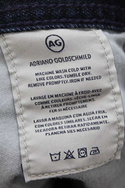Adriano Goldschmied Womens Cotton Zip Button Straight Leg Jeans Blue Size EUR 32