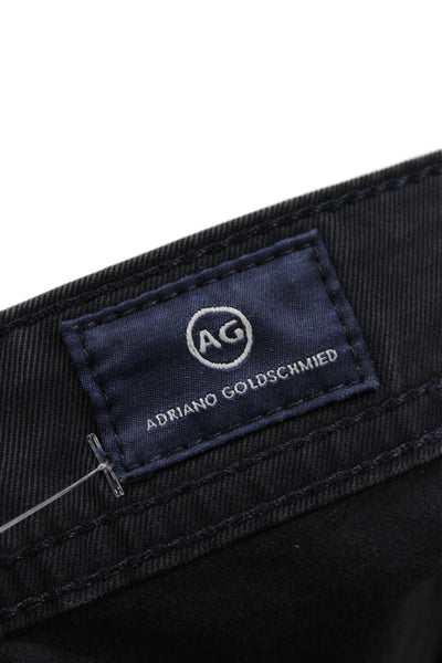 Adriano Goldschmied Womens Cotton Zip Button Straight Leg Pants Black Size EUR 3